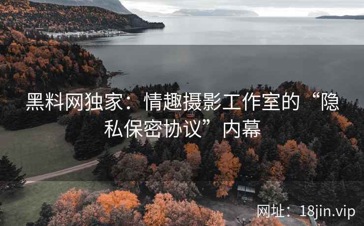 黑料网独家：情趣摄影工作室的“隐私保密协议”内幕