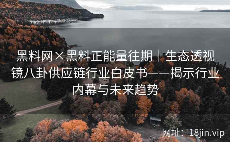 黑料网×黑料正能量往期｜生态透视镜八卦供应链行业白皮书——揭示行业内幕与未来趋势