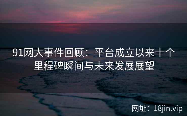 91网大事件回顾：平台成立以来十个里程碑瞬间与未来发展展望