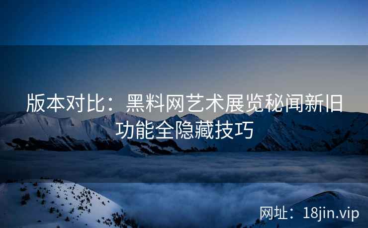 版本对比：黑料网艺术展览秘闻新旧功能全隐藏技巧
