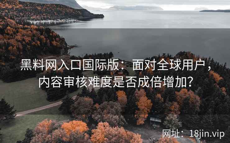 黑料网入口国际版：面对全球用户，内容审核难度是否成倍增加？