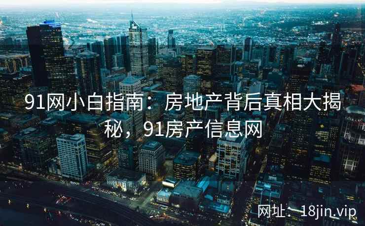 91网小白指南：房地产背后真相大揭秘，91房产信息网