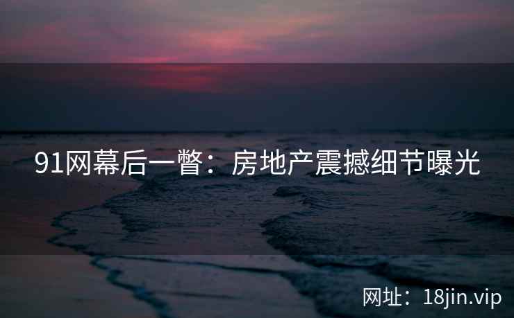 91网幕后一瞥：房地产震撼细节曝光