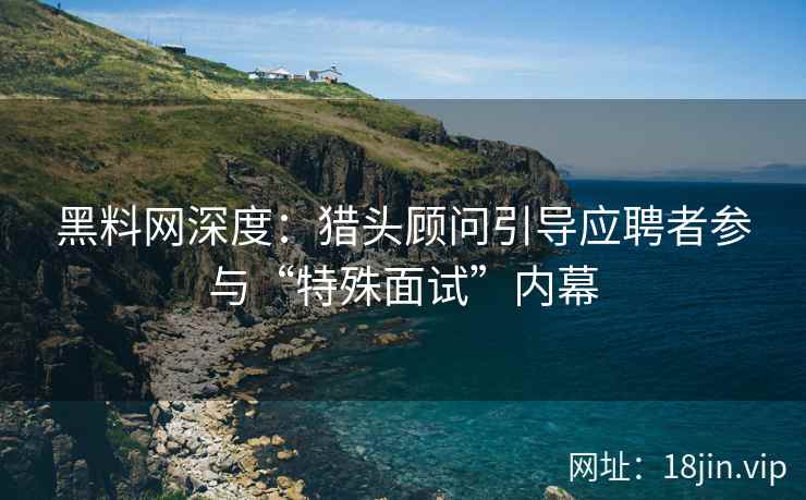 黑料网深度：猎头顾问引导应聘者参与“特殊面试”内幕